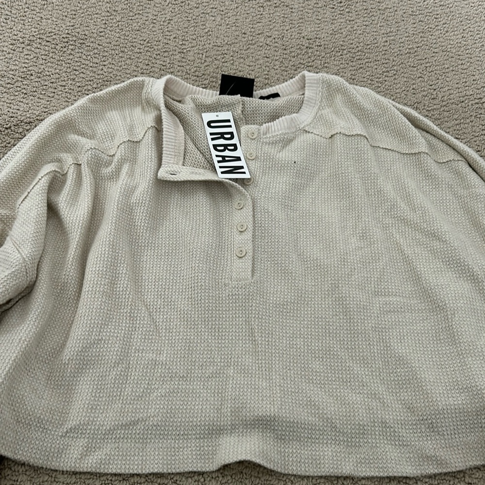 Urban outfitters out from under cropped henley NWT